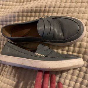 Portland Leather Patina blue loafers